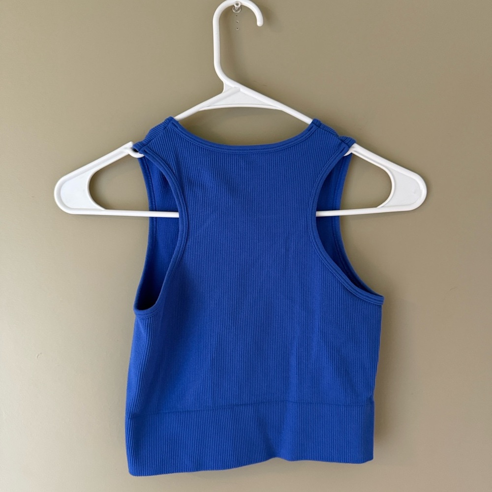 Aura Blue Ribbed Top - Picture 3 of 3